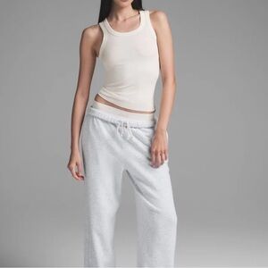 SKIMS COTTON RIB LONG TANK (marble)